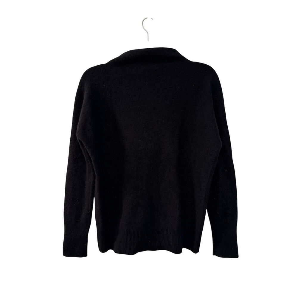 Vince XS Plush 100% Cashmere Funnel Neck Sweater $448 Turtleneck Black - Picture 4 of 7